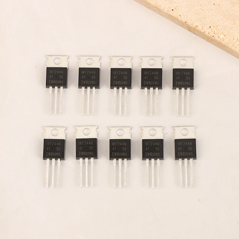 10 Pcs IRFZ44N TO220 IRFZ44NPBF TO-220 IRFZ44 Mosfet Transistor Kit Original 55V 49A MOS Tube