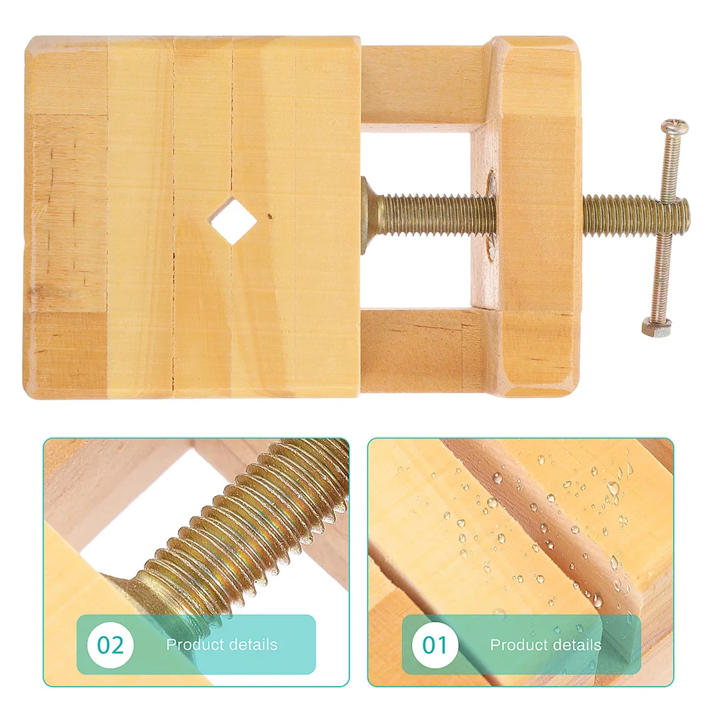 2Pcs Wood Seal Carving Bed Professional Vise Clamp Adjustable for Handcraft Seal Engraving Tools Wood Vise Stone Chisel