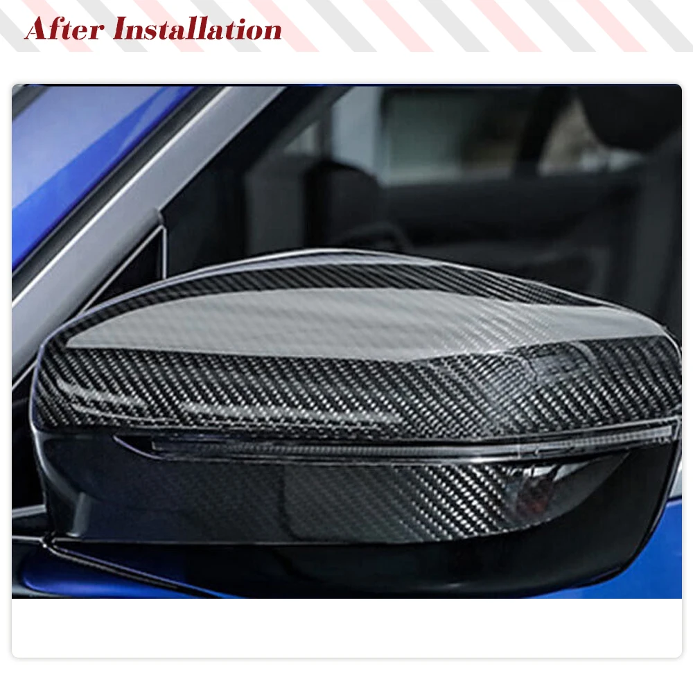 Dry Carbon Fiber Car Mirror Cover Caps for BMW 3 4 5 6 7 8Series G20 G22 G30 G14 G16 2020-2022 Replacement Style Mirror Cover