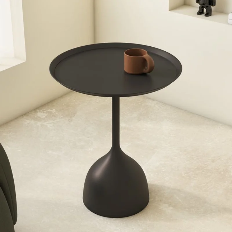 

Modern Black Iron Minimalist Style Side Table -Creative Standing Tray Corner Table，Small Table beside the Sofa