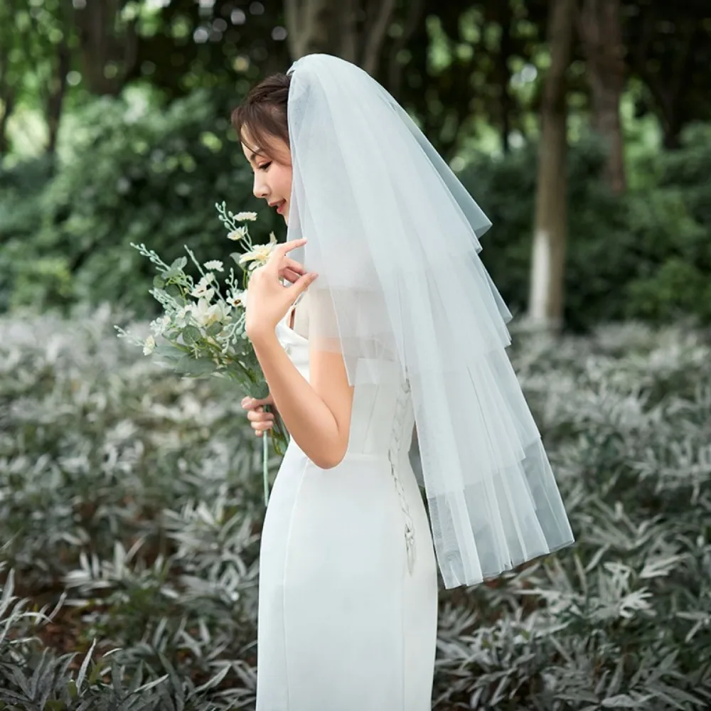 Accessories Marriage Flour Layer Bride to Be Bridal Veil Women Marriage Wedding Bridal Veils