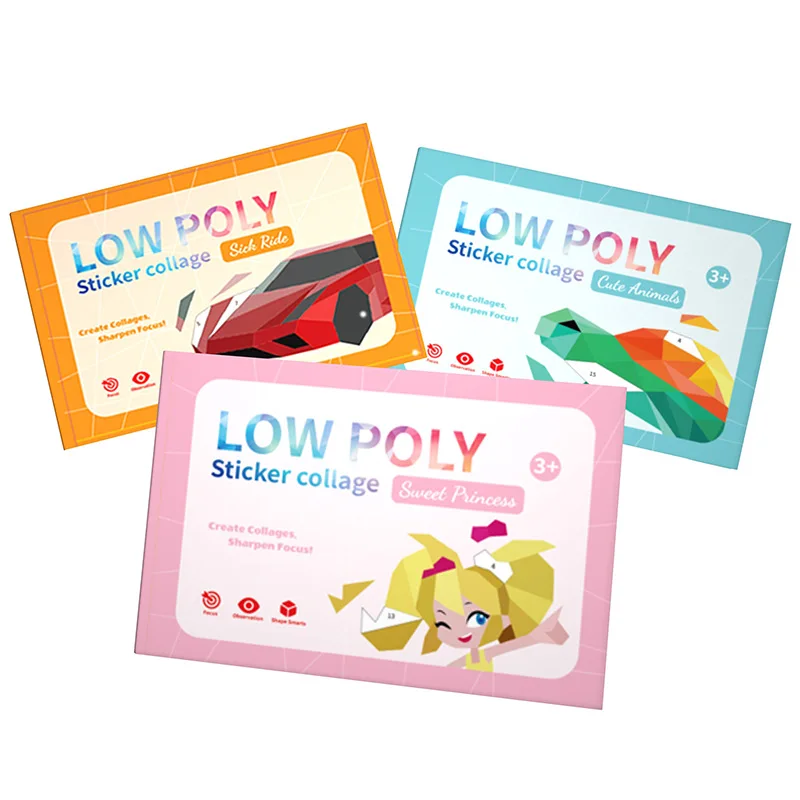 مجموعات الكولاج الهندسية ثلاثية الأبعاد للأطفال • ألغاز لاصقة ذاتية الصنع ألعاب تعليمية لتدريب التركيز • الحرف اليدوية لتعزيز الدماغ للأطفال #6