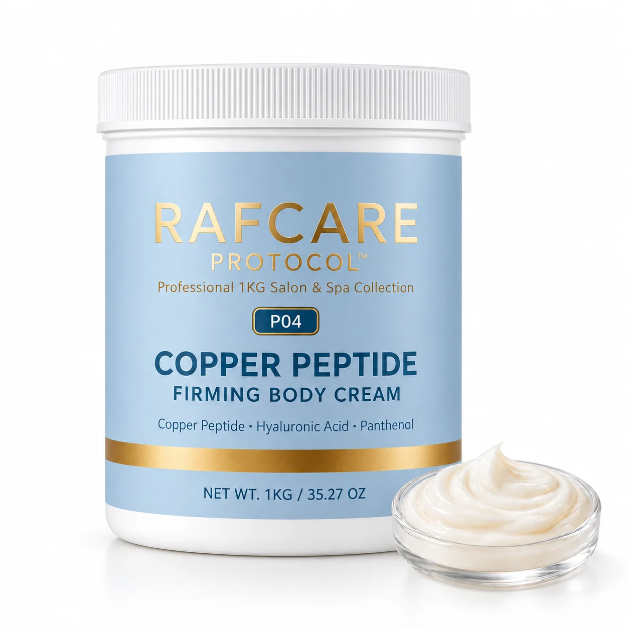 1KG Copper Peptide Firming Body Cream Professional Salon Spa Moisturizer Wholesale OEM Private Label RAFCARE PROTOCOL