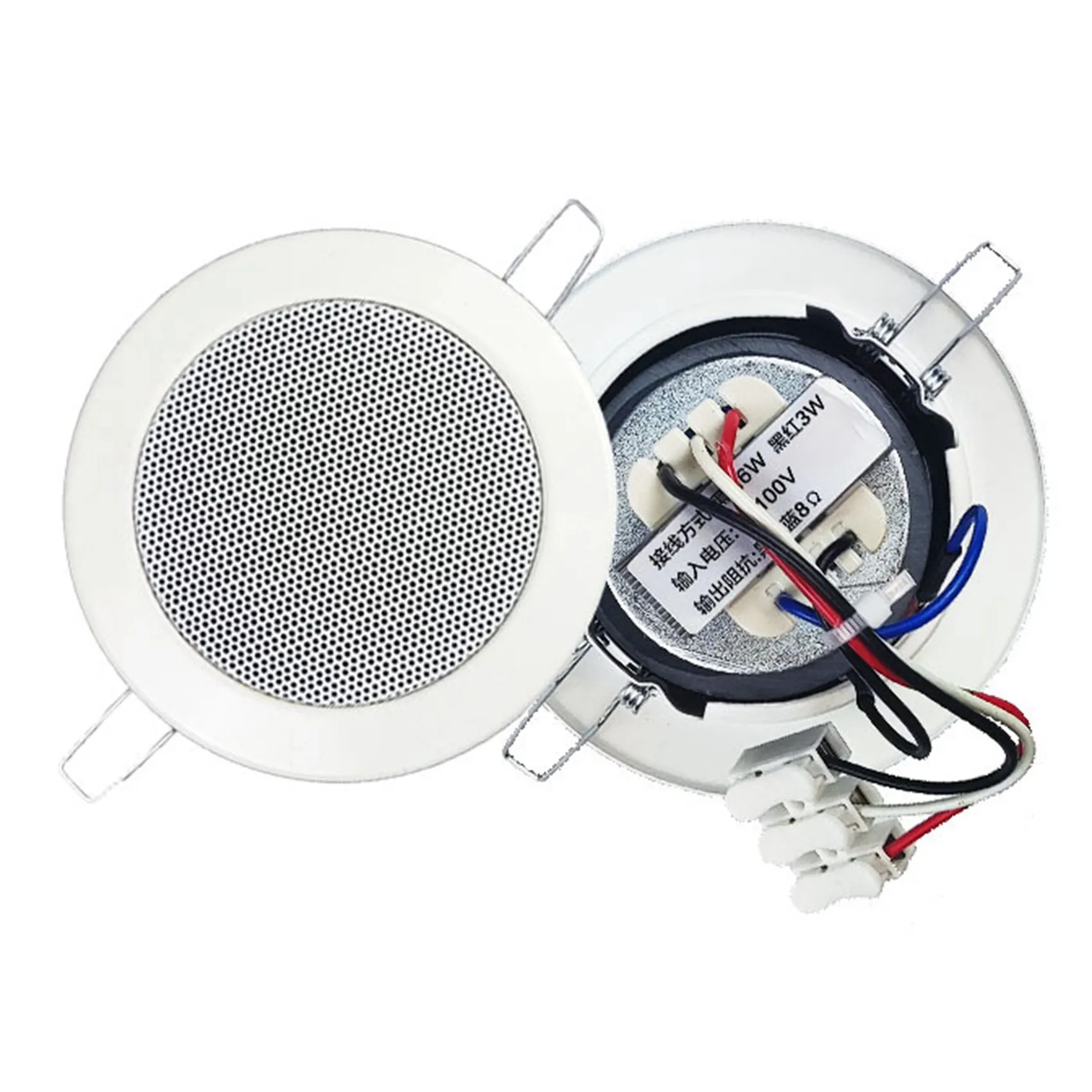 

3 Inch Ceiling Speaker 10W LoadSpeaker Stereo Sound for Public Address Background Music Audio(Level Pressure)