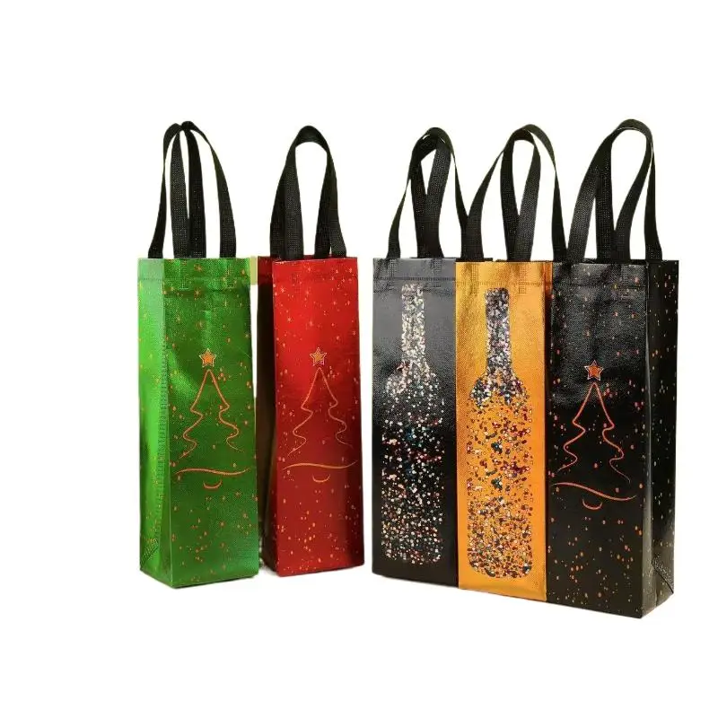 حقيبة النبيذ زجاجة معزولة حمل زجاجة النبيذ الناقل حقيبة مبطن مبرد النبيذ هدية لمحبي النبيذ أو الزفاف #6