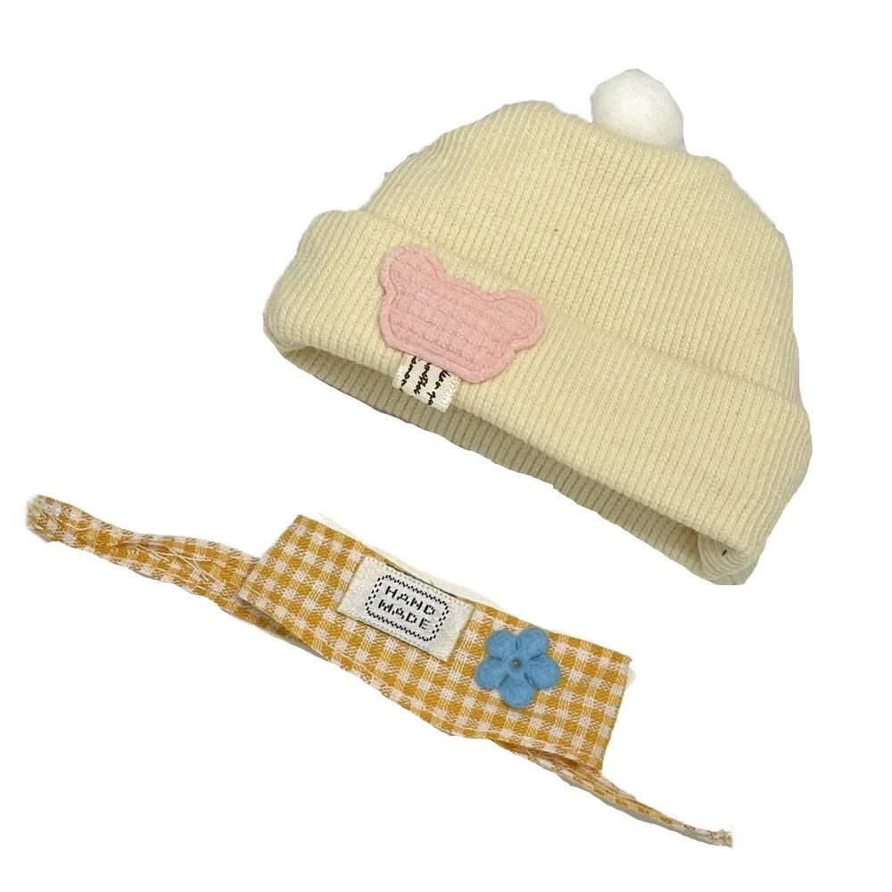 

Bear Hat 10cm Cotton Doll Clothes Bib Creative Doll Clothes Outfit Lovely Funny Doll Clothes Set Children's Gift