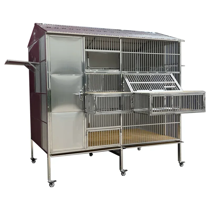 

Stainless steel cage for household raising Large shed Outdoor paired breeding cage Assembly pigeon shed