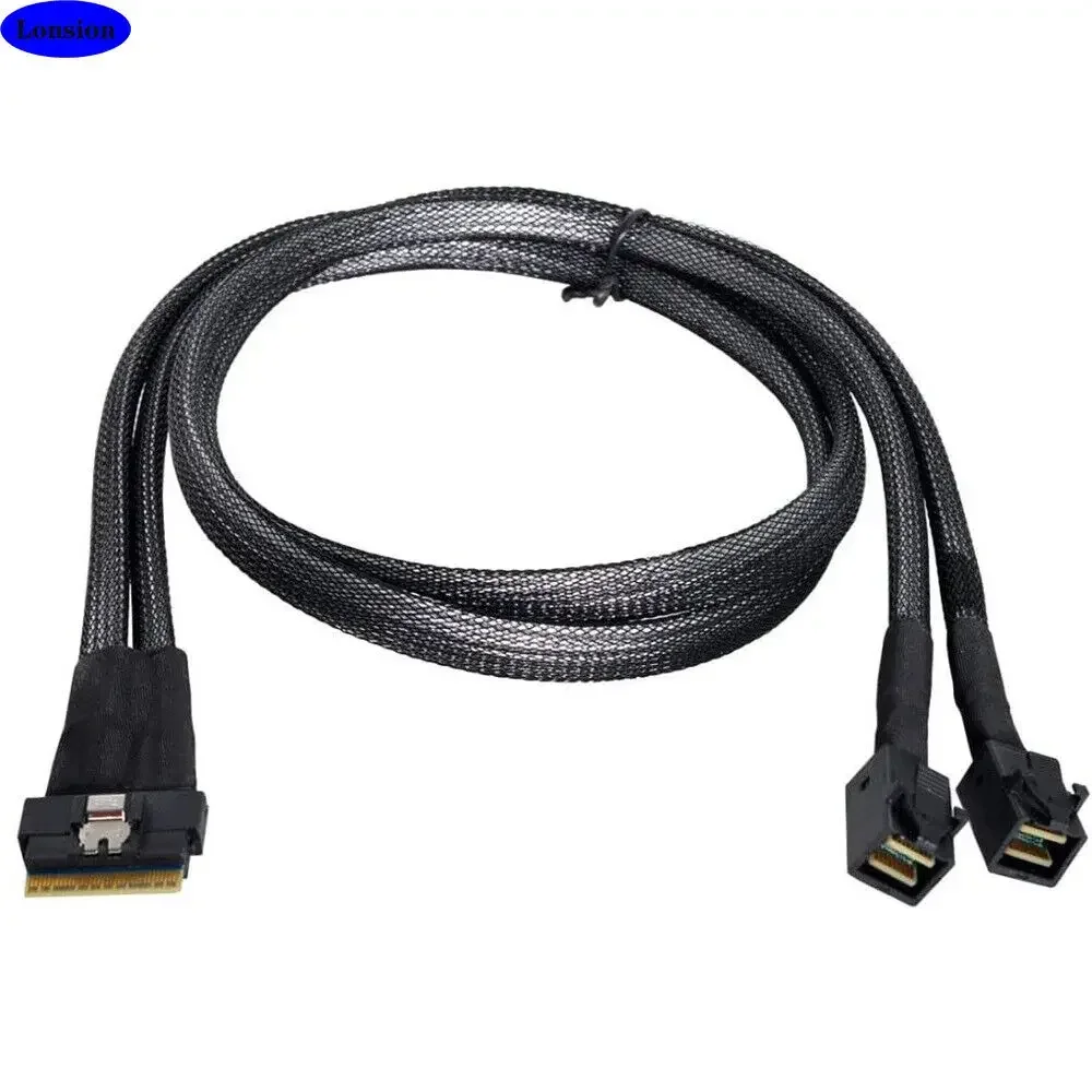 MINI SlimSAS SFF-8654 8i 4.0 to 4X SAS SFF-8643 server connection Cable