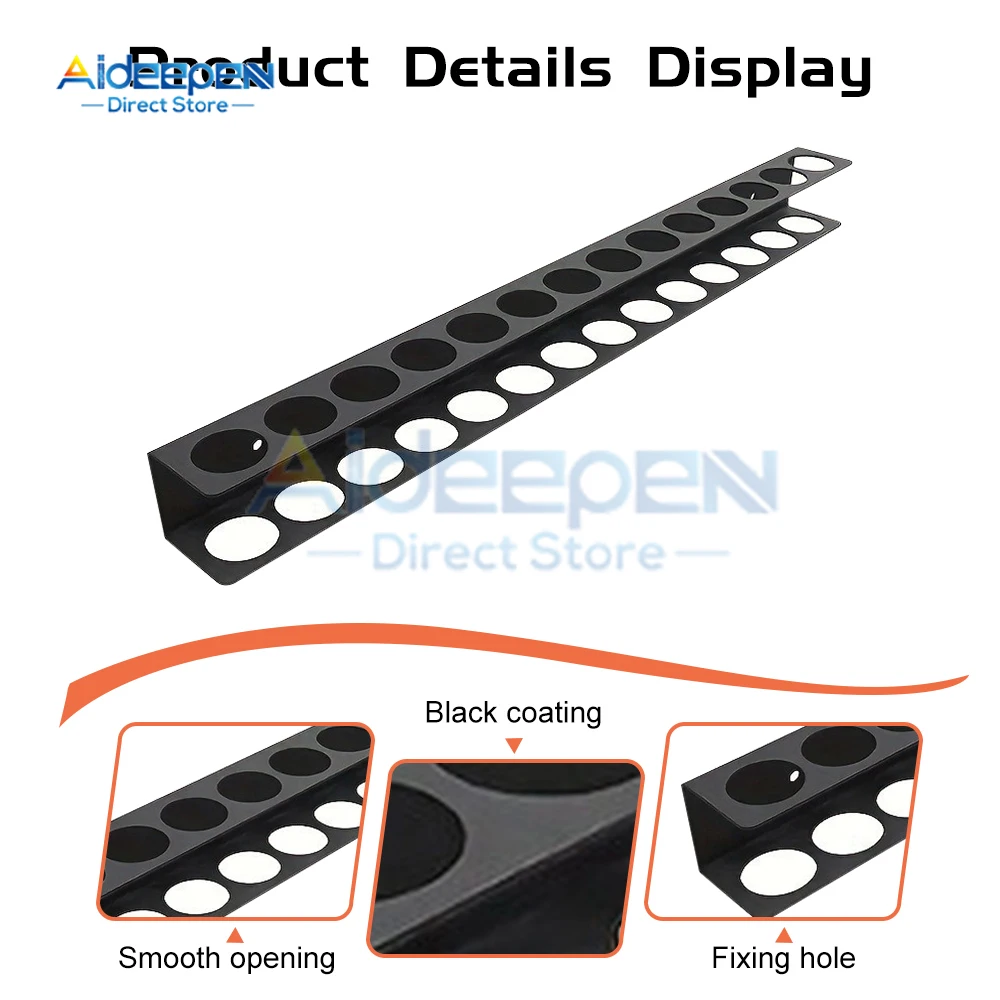 Wall-mounted 14-hole Hardware Tool Storage Rack Hammer/pliers/screwdriver Manual Tools Integrated Storage Base Stand