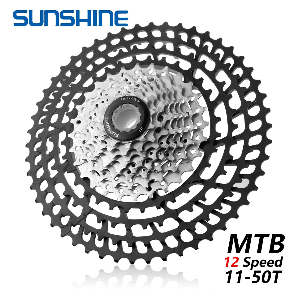 SUNSHINE Bicycle Ultralight Cassette 11S 12 Speed MTB Bike Freewheel 12S 11-50/52T  Flywheel 12S Mountain Bike Sprocket for HG