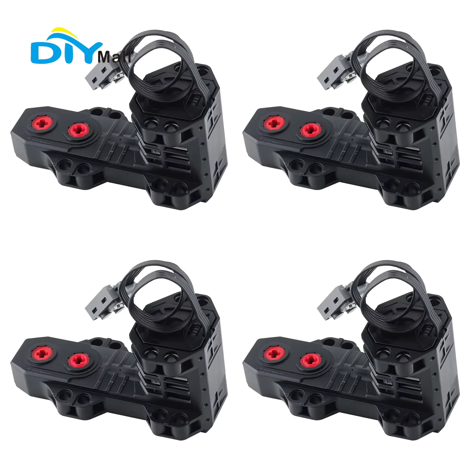 DIYmall Buggy Motor Monster Compatible with Legoed 5292 PF Bricks MOC Power Function Building Blocks for Car DIY Toy (Pack of 4)