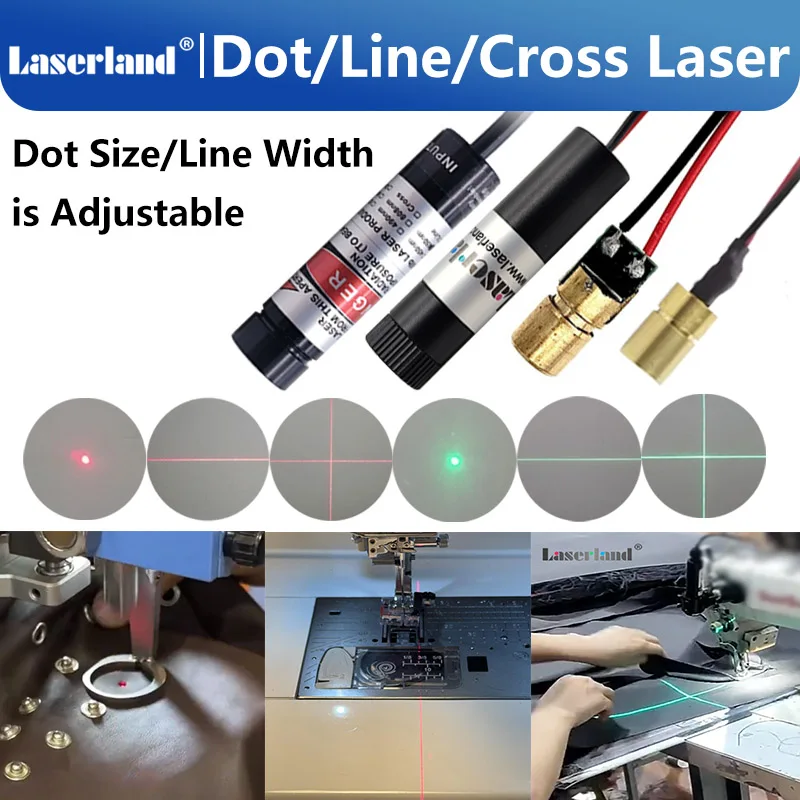 660nm 520nm Red Green Laser Module Laser Head Dot Line Cross Module for Marking Positioning