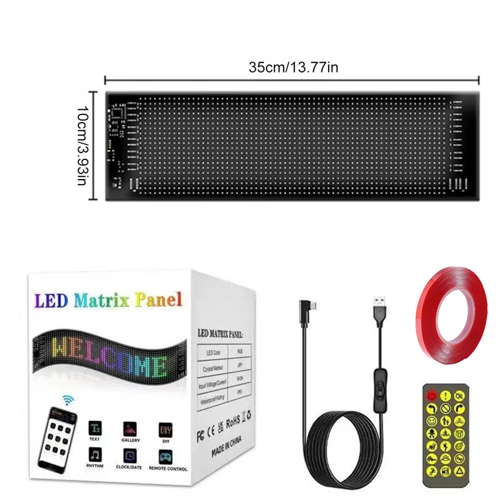 LED DIY Matrix Pixel Panel Led Display Truck Eye Autobord Animatie Bluetooth App Controle Programmeerbaar flexibel scherm