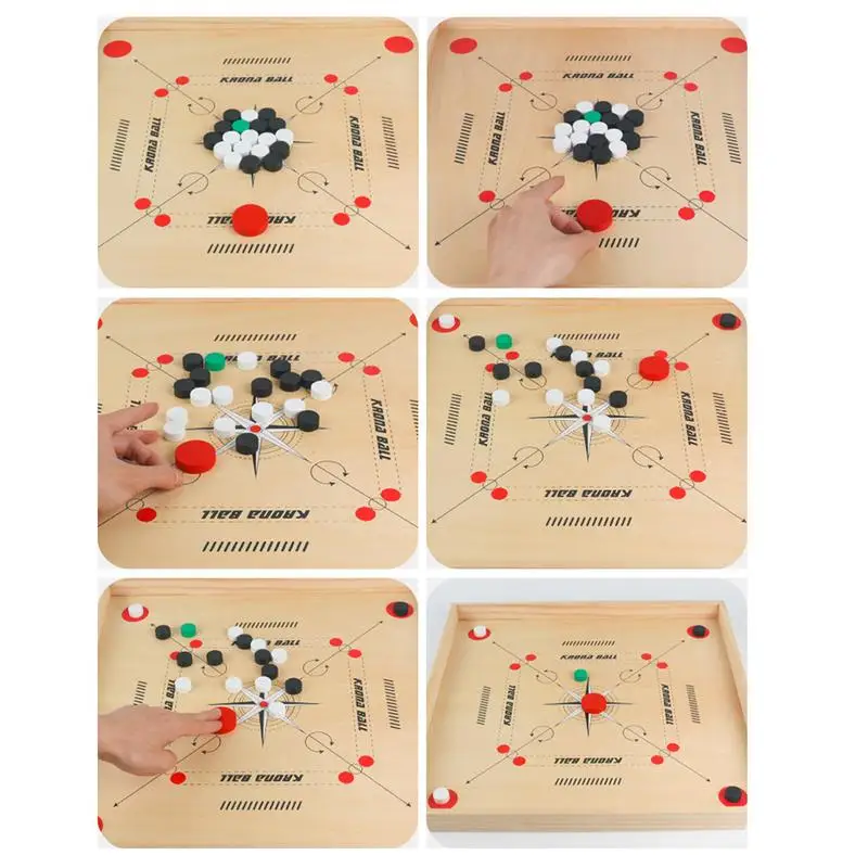 Carrom gioco di scacchi giochi di scacchi giocattoli interattivi Carrom scacchiera Set gioco tattico Puzzle in legno giochi da tavolo giochi da