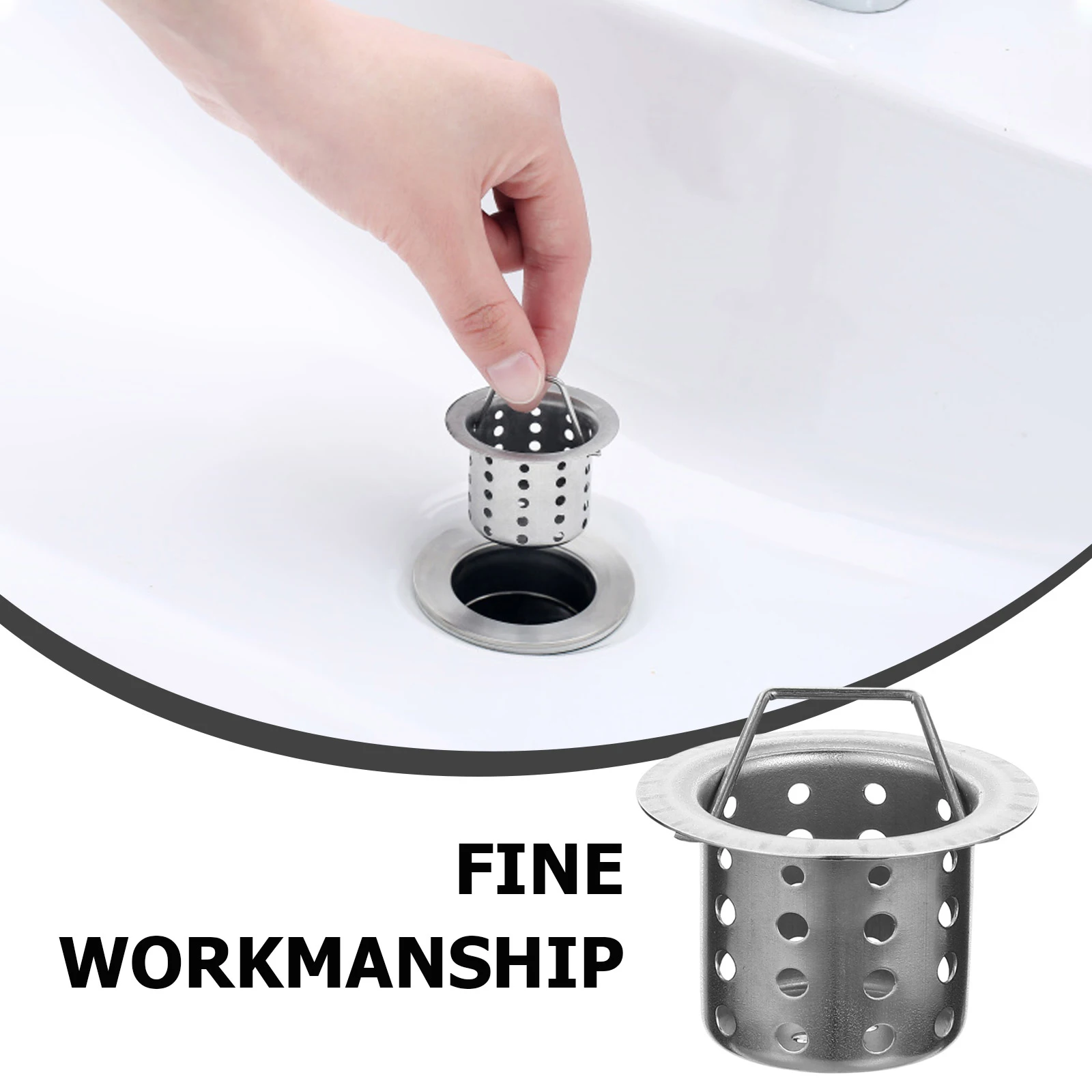 

Filter Sewer Sink Drain Hair Catcher Stoppers Kitchen Basket Strainer Stainless Steel