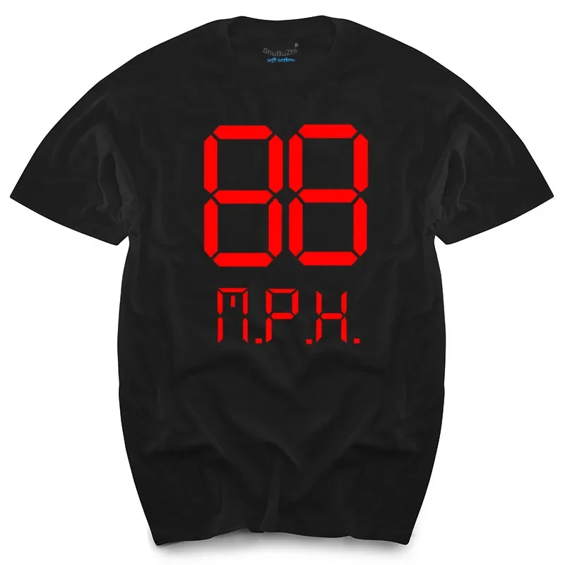 New Back to The Future 88 MPH T-Shirt Marty McFly Delorean Doc Brown Hill Valley men's top tees