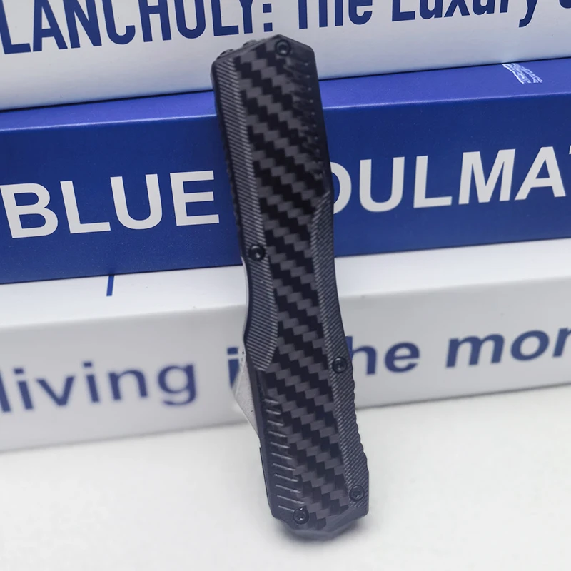 

Нож KS9000 Livewire OTF TECH, высокая твердость, для кемпинга на открытом воздухе, сталь D2, рукоять из углеродного волокна и алюминия, карманные ножи EDC, инструменты