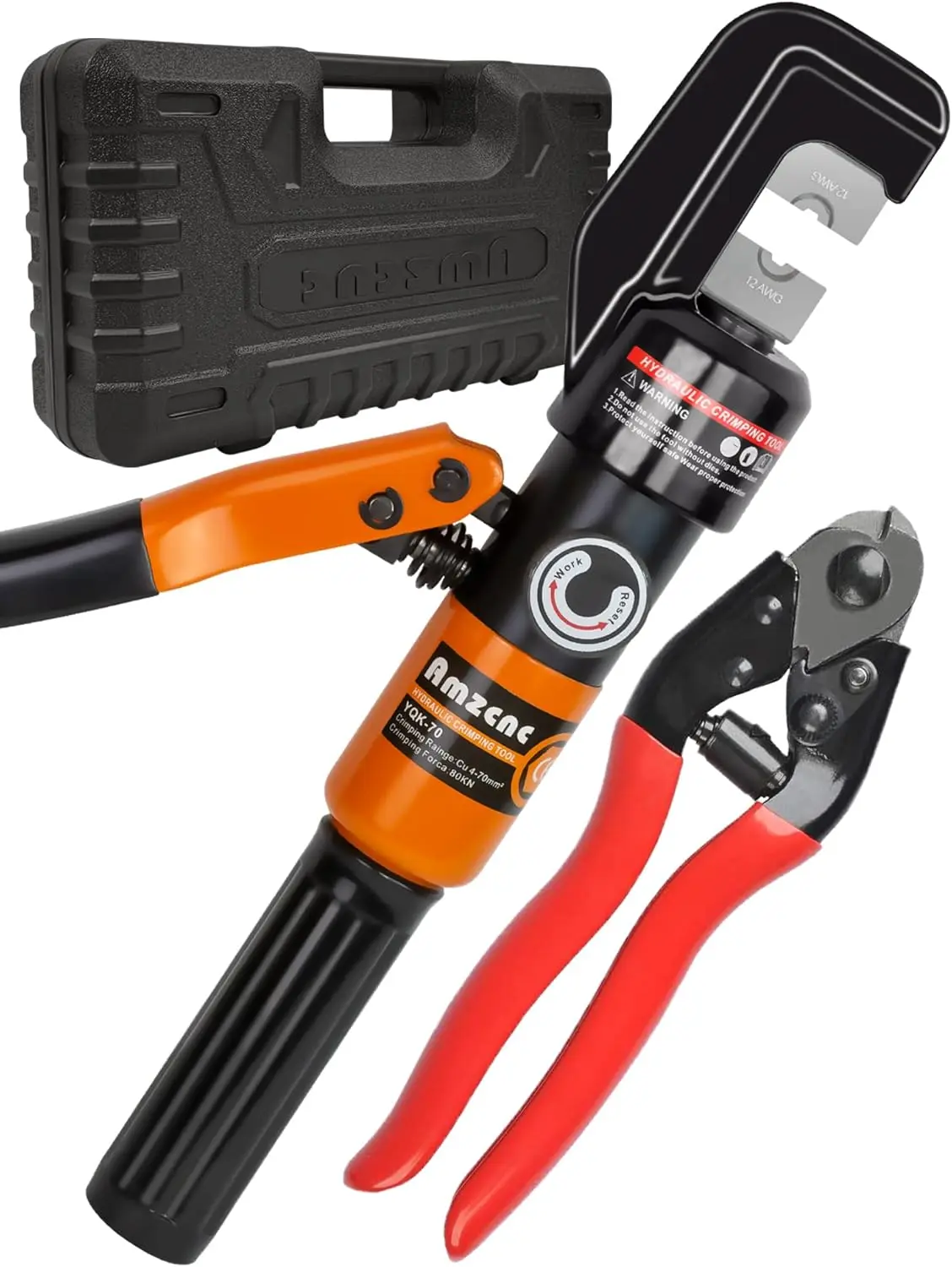 Herramienta de crimpado manual hidráulica de 1/8 pulgadas para accesorios de cable de acero inoxidable, herramienta de crimpado de 8 toneladas con cortador de cable