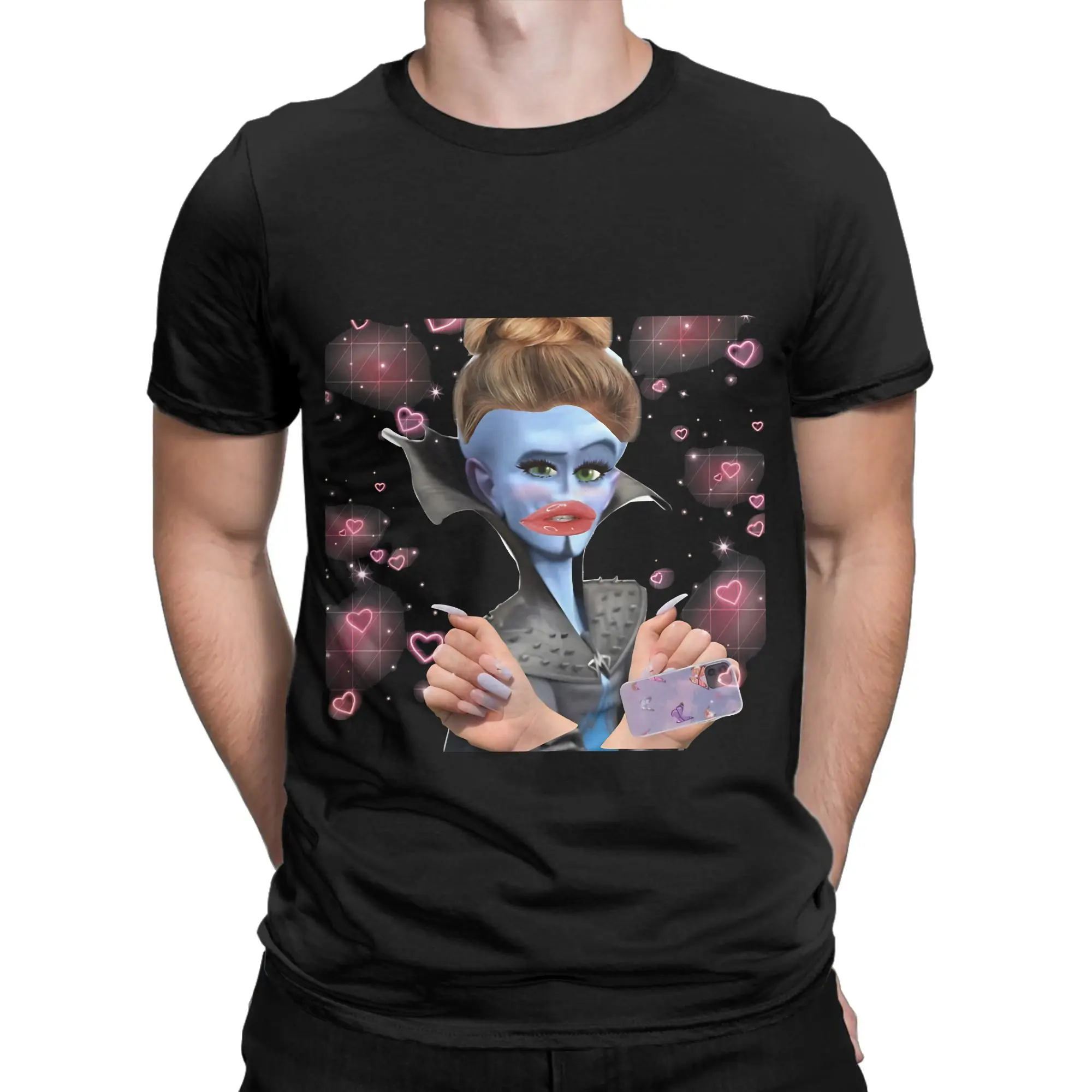 Megamind slaying Oversized Shirt Funny Graphic 100% Cotton T-Shirt Megamind vs The dDoom Syndicate Tees Tops For Men