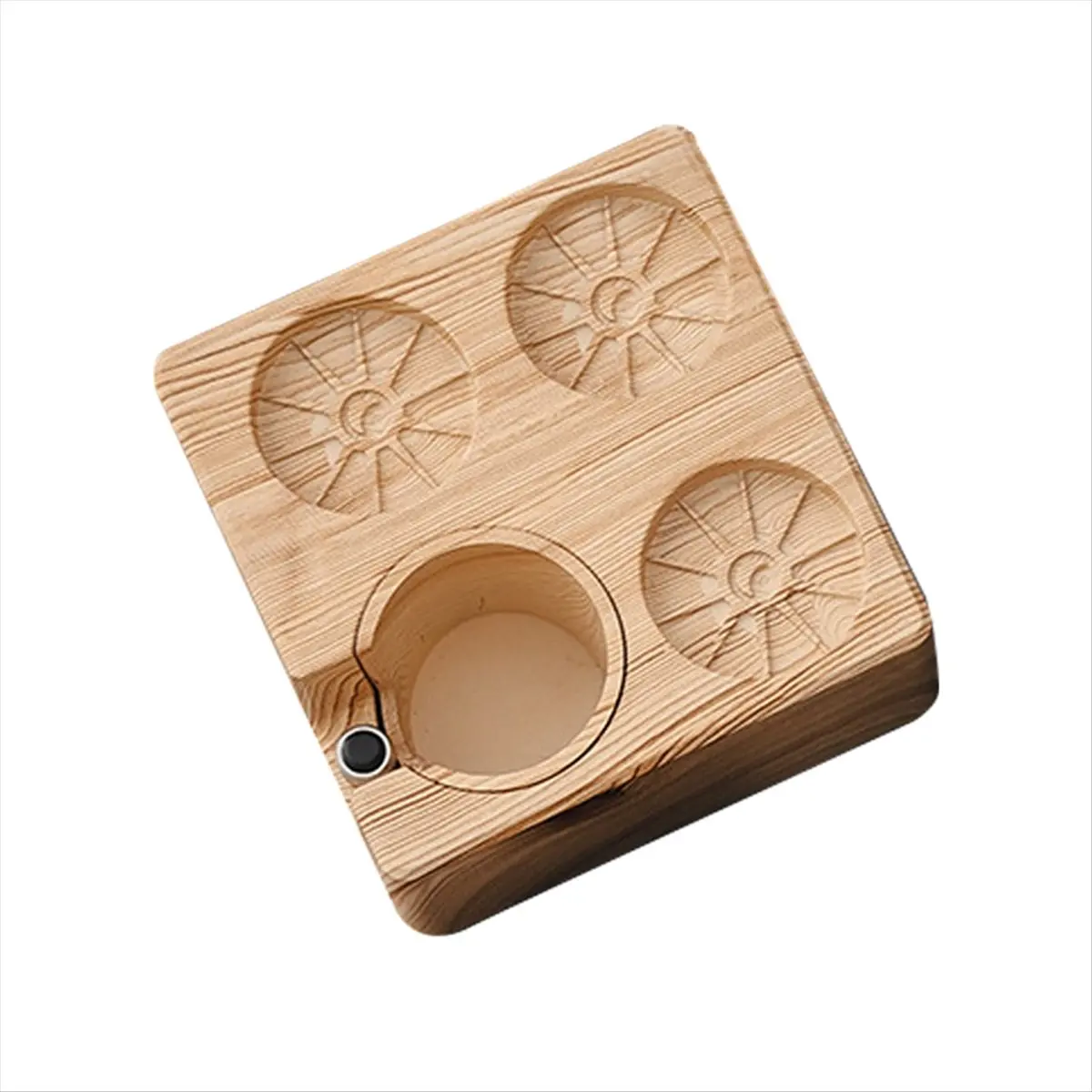 2026 Trend Coffee Tamping Station Stand Portafilter Holder 51MM 54MM 58MM for Espresso Accessories Tools Light Wood Grain