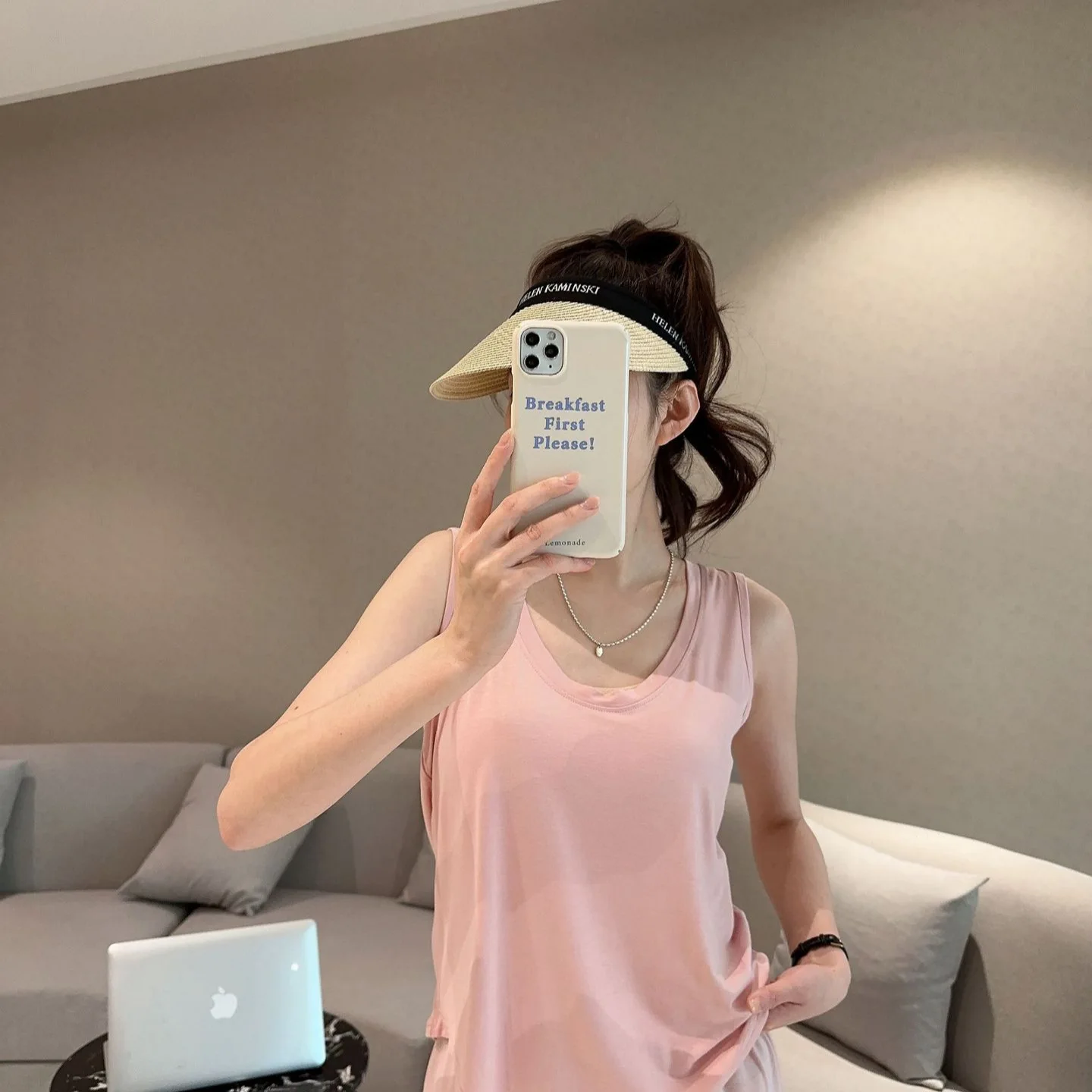 

Plus Size Sling Vest Women's Summer with Pure Cotton Loose Modal Plus Fat