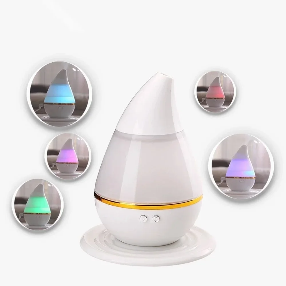 360 Degree Rotation Air Humidifier USB Fragrance Atomizer Vehicle Purifier Water Droplet Aroma Diffuser 7 Color Changing Lights