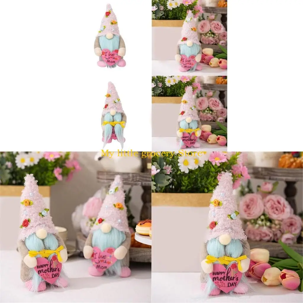 Mother Day Gnome Faceles Doll Swedish Gnome Plush Decorations Standing Post Bedroom Livingrooms Desktops Decors