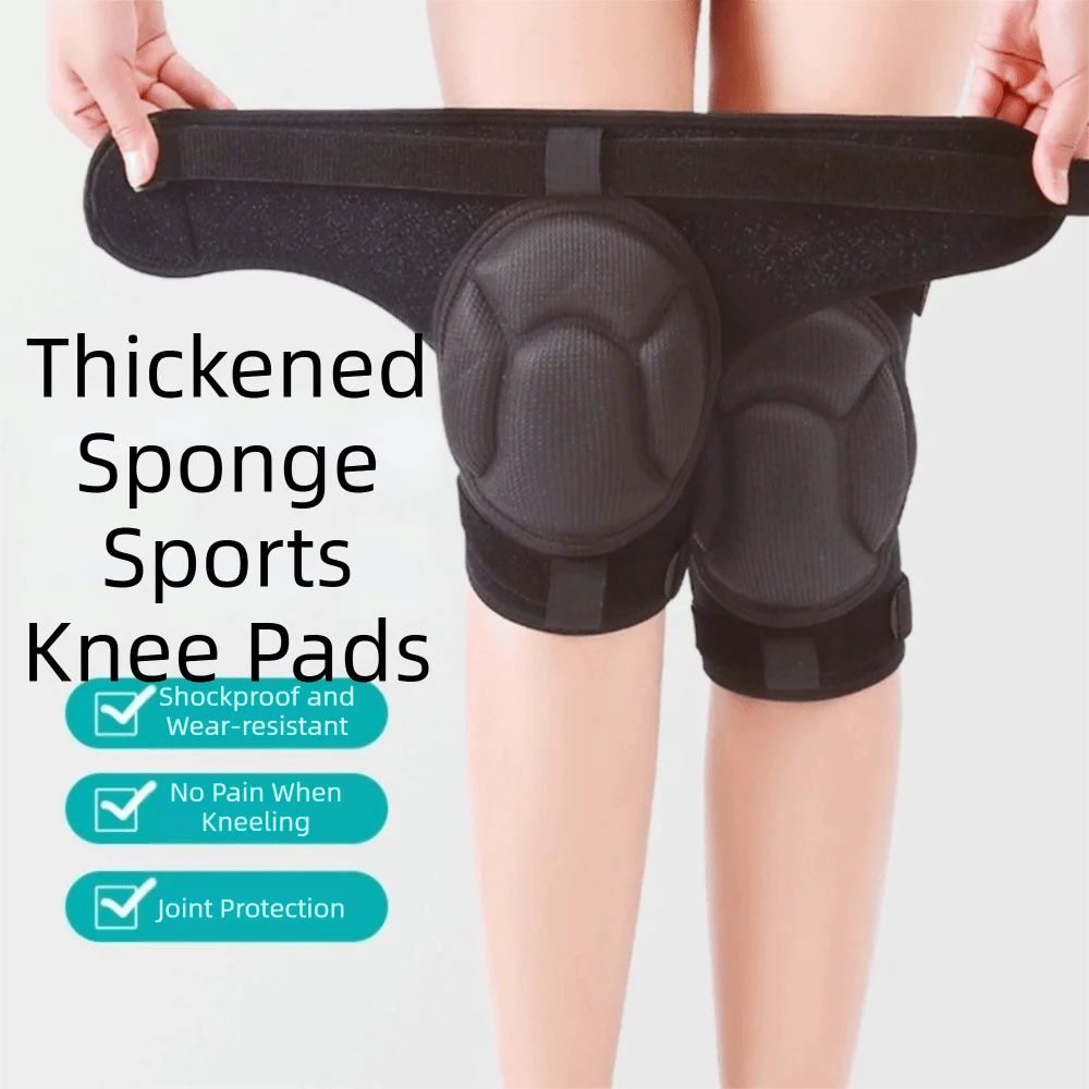 1pc Anti Slip Sports Knee Pads Collision Avoidance Thick EVA Foam Thickened Knee Pads Thickened Anti-Slip Knee Pads Cycling