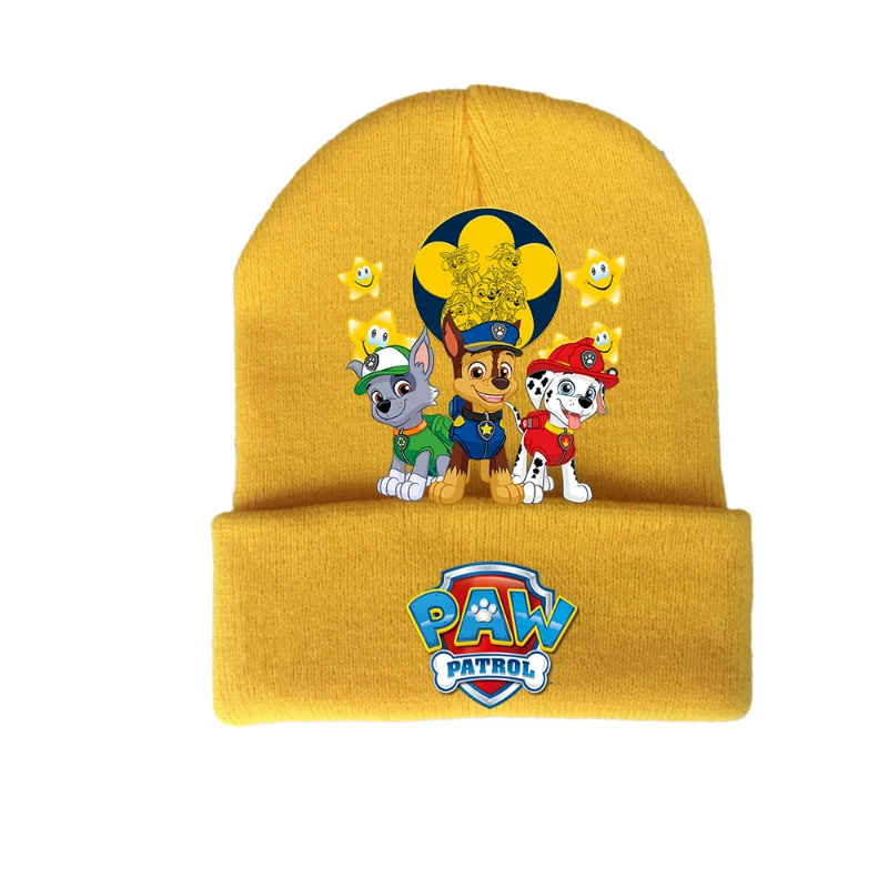 Paw Patrol Cap Chase Skye Marshall Everest Berretti in maglia acrilica di lana Bambino Skullcap Autunno Inverno Elastico Skullies Berretti Cappello