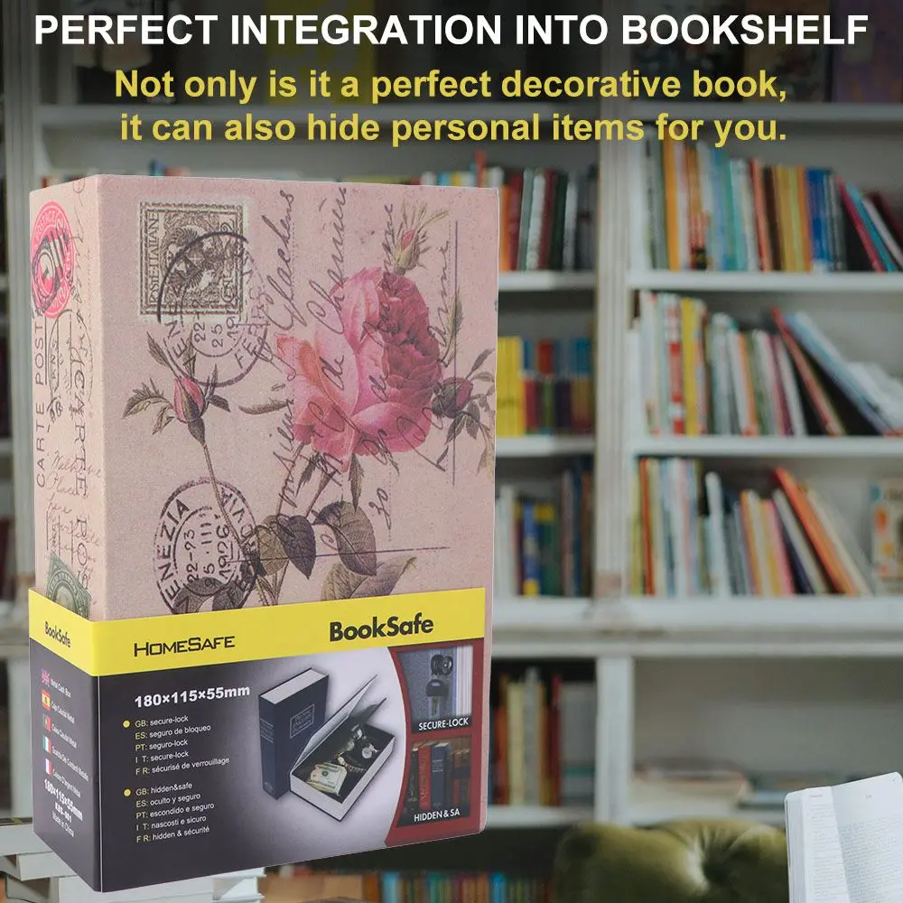 Creative Book Shape Password Security Safe Box Rectangle Anti theft Hidden Dictionary Book Analog Dictionary Book Safe Box Home