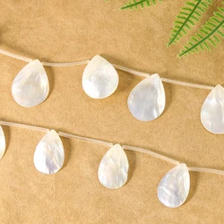 5pcs 3D Seashells Water Drop MOP DIY Necklace Bracelet Earrings Headwear Jewelry Aaccessories Charm Pendant Home Window Decor