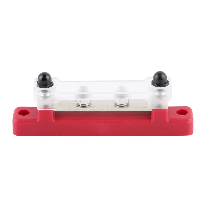 150A 4-Way Straight Busbar, AC And DC High Current With Transparent Top Cover, Suitable For Car, Marine Caravan, RV