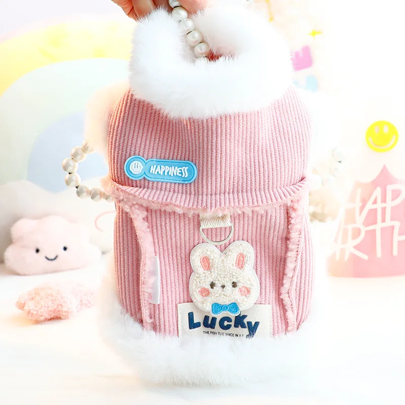 Dog Clothes  Winter Thick Cat Princess Coat Cotton-padded  Small Dog Teddy Pet Overalls  Puppy Clothes