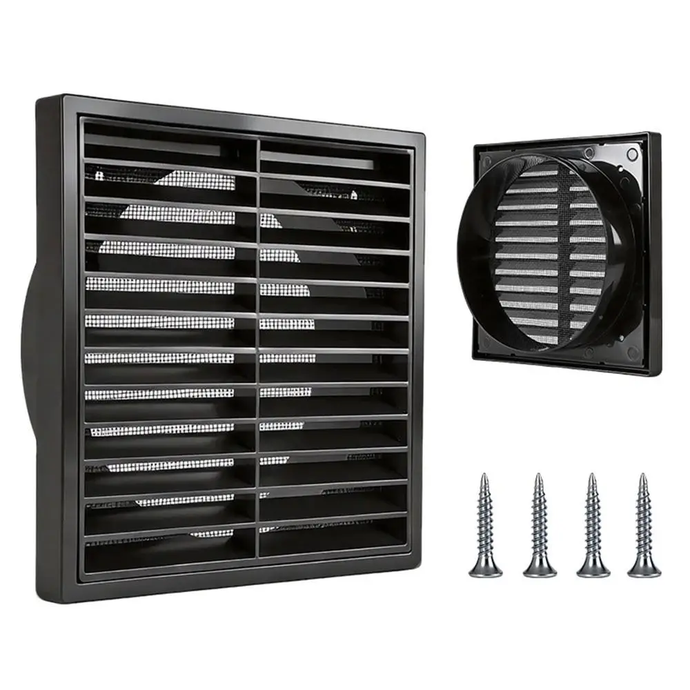 New 4/5/6/8In Air Vent Grille Cover Fiber Mesh Square Ventilation Grille Exhaust Outlet Cover Ventilation Accessories