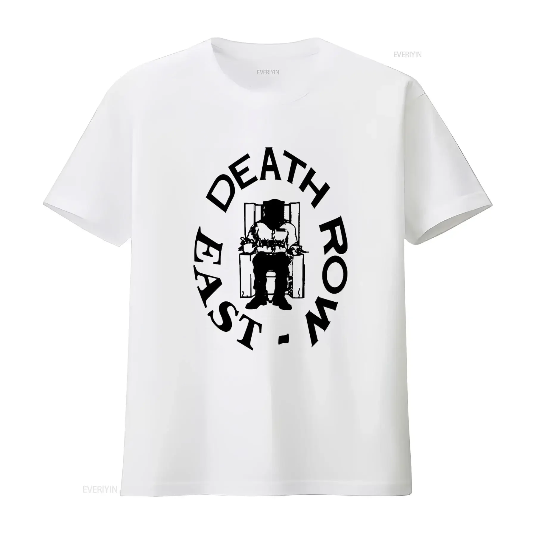 Death Row East Records T Shirt 2pac Promo for Men and Women vintage Washed Breathable graphic Casual designer clothes