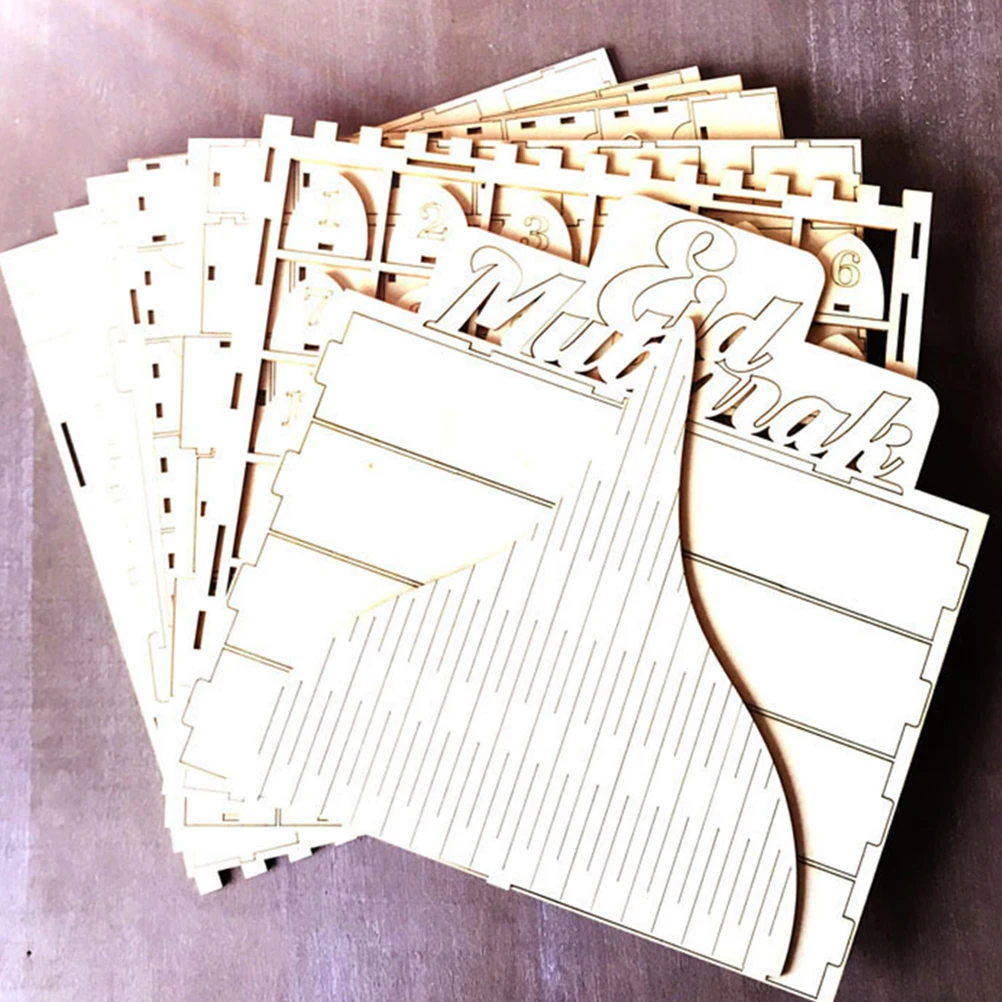 

Countdown Decoration Gift Box Islam Muslim Ornaments Ramadan Wooden Drawer Decorate