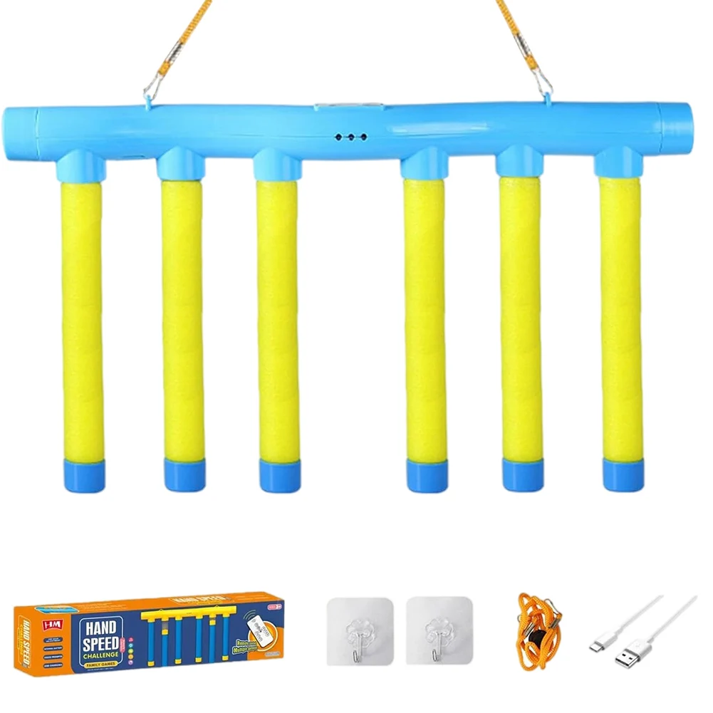 Challenge Falling Sticks Game 3 Adjustable Speed Kids Stick Catching Toy Stick Catcher Machine for Training Reaction Ability