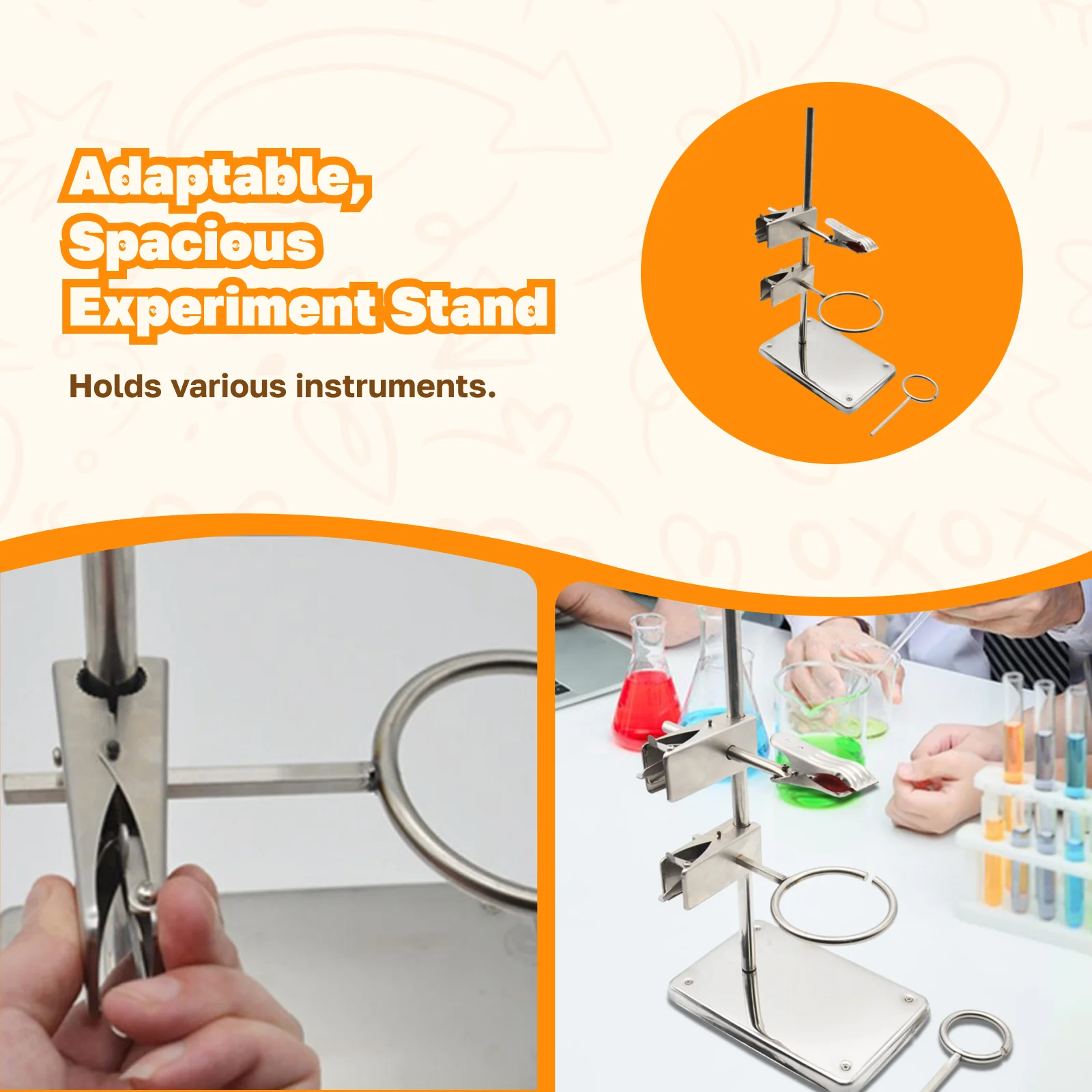 ステンレス鋼のラボスタンド、練習用トレーニング玩具、建築プロジェクト、手と目の協調能力の開発、インテリジェントな科学実験