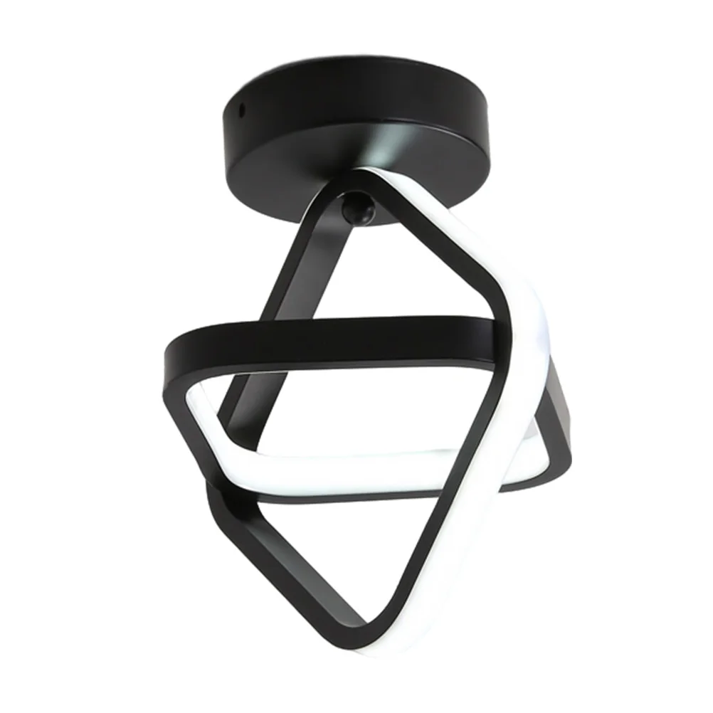 

LED Ceiling Lamp Black Square 6000K Bright Light Bedroom Living Room Nordic Style Balcony Yard Decor Indoor Easy Install Durable