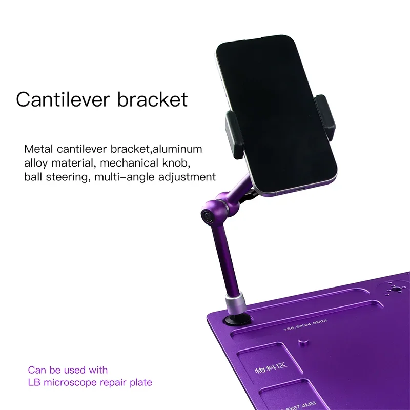 Luban CB25 Aluminum Alloy Cantilever Bracket 360° Rotation Multi-Angle Adjustment For Phone Placement Fixing Rotating Arm Tool