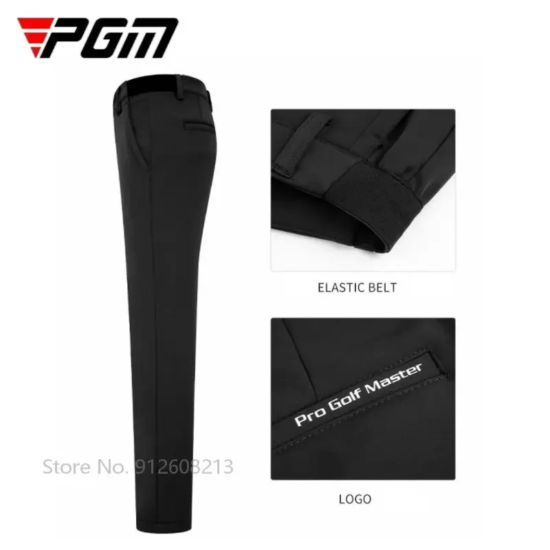 PGM Autumn Winter Thicken Golf Trousers for Boys Windproof Golf Long Pants Kids Warm Sports Straight Pants Casual Sweatpant S-XL