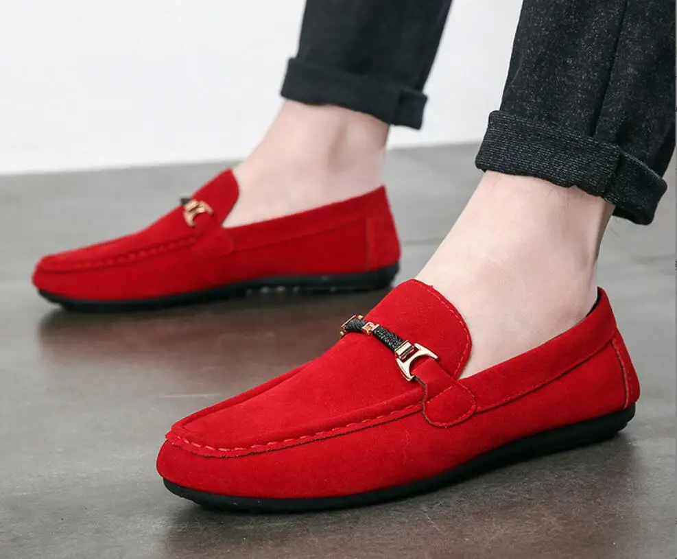 

Summer Slip-on Loafers for Men Soft Driving Casual bean shoes High Quality Male Walking Shoes Suede Casual Loafers Men's Shoes