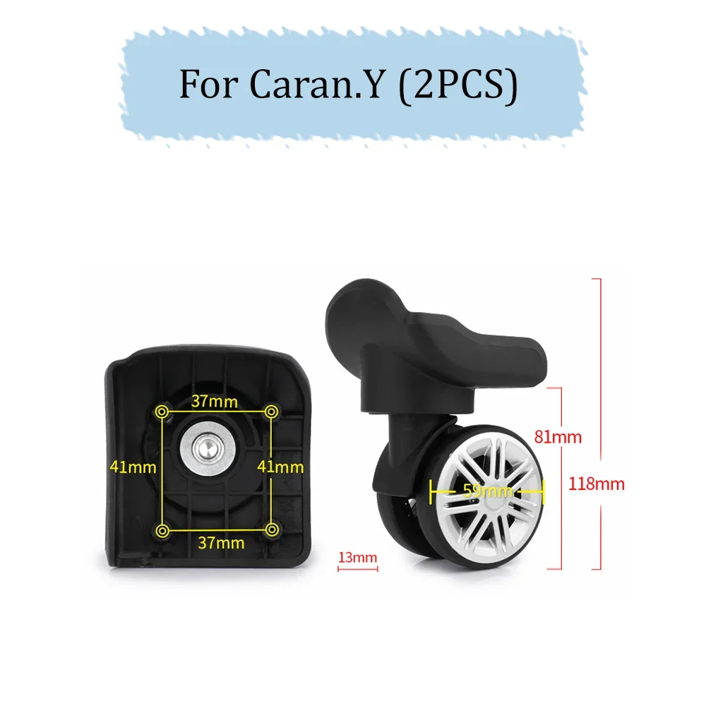 For Caran.Y Replacement Parts Luggage 360-Degree Silent Swivel Wheels Smooth-Rolling Wheels Durable Repair Parts