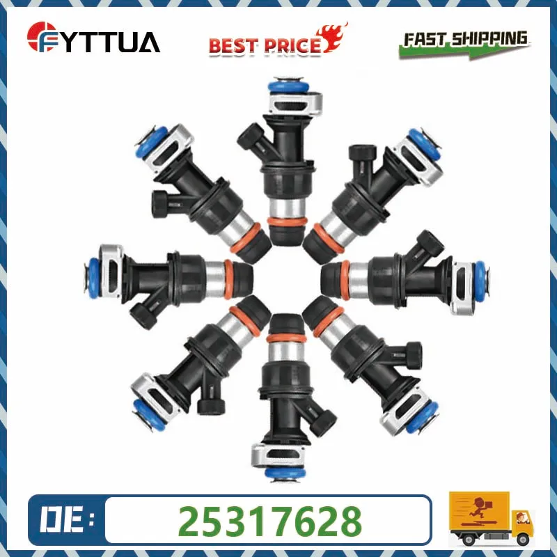 8pcs Fuel injector 25317628 For Chevy Silverado GMC 4.8L 5.3L 6.0L 1999-2007 25320287 17113698 25323974 25343789