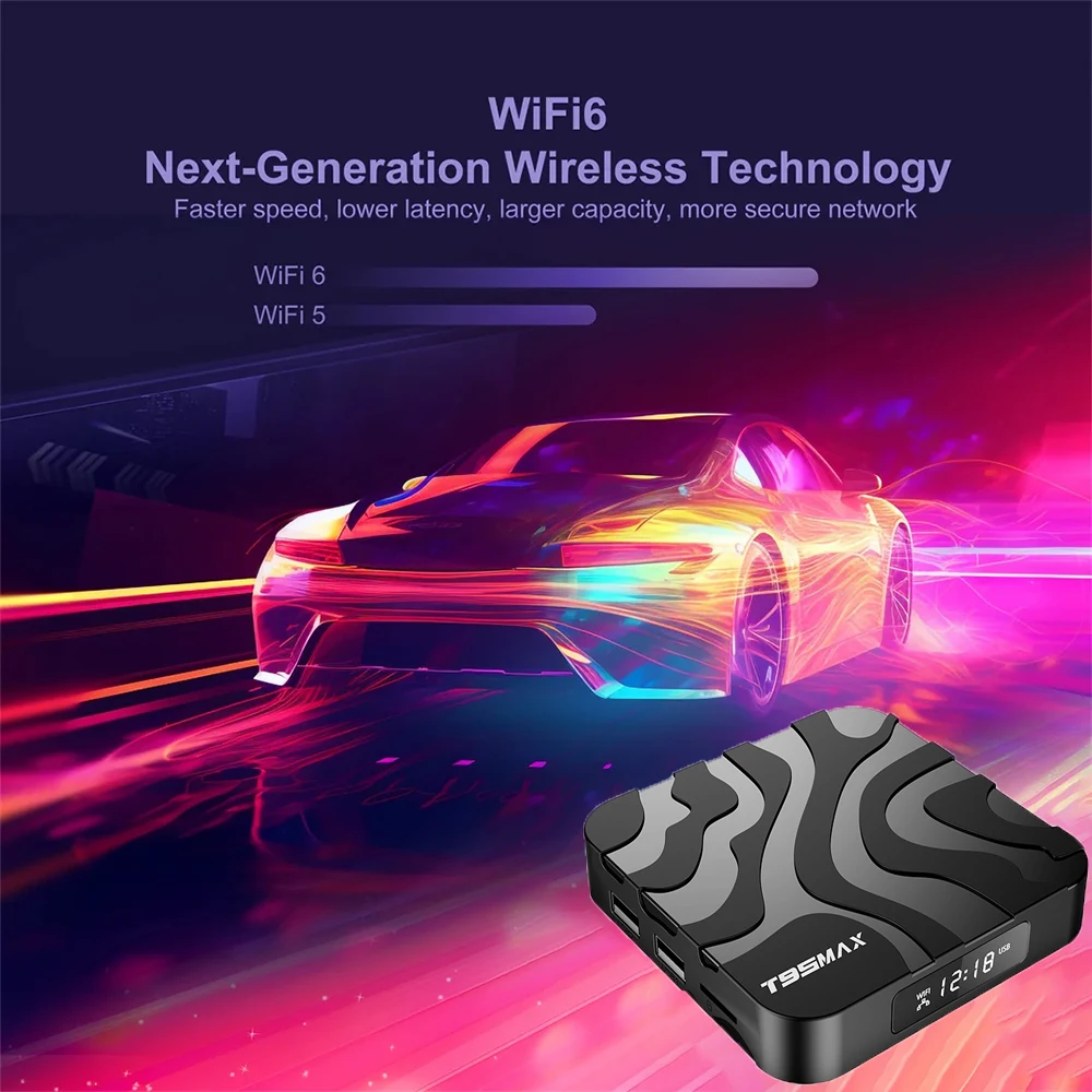 Android 14 T95 Max Smart TV Box, Duplo Wifi, 2.4G, 5.8G, 6K, Ram 3D, 8GB Rom, 128GB, 64GB, Assistente de Voz, Fast Media Player, novo, H618