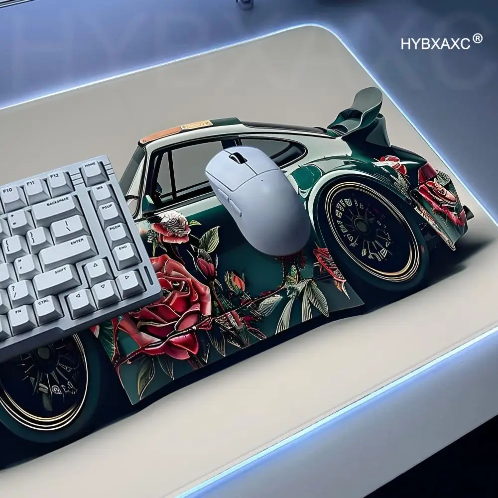 XXL Wave Racing Game Accessorie Mouse Pad RGB Gaming MousePad Desk Mat HD Gamer Large LED Light XXL MousePads PC Computer Carpet