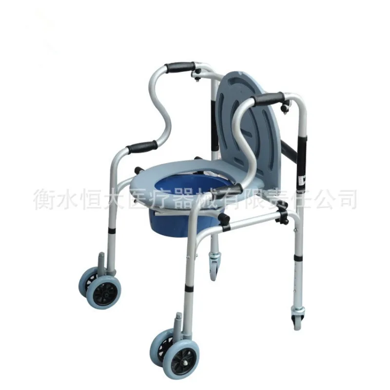 

Aluminum alloy walker the elderly toilet chair toilet chair walker with wheel assisted walking armrest four-legged crutches