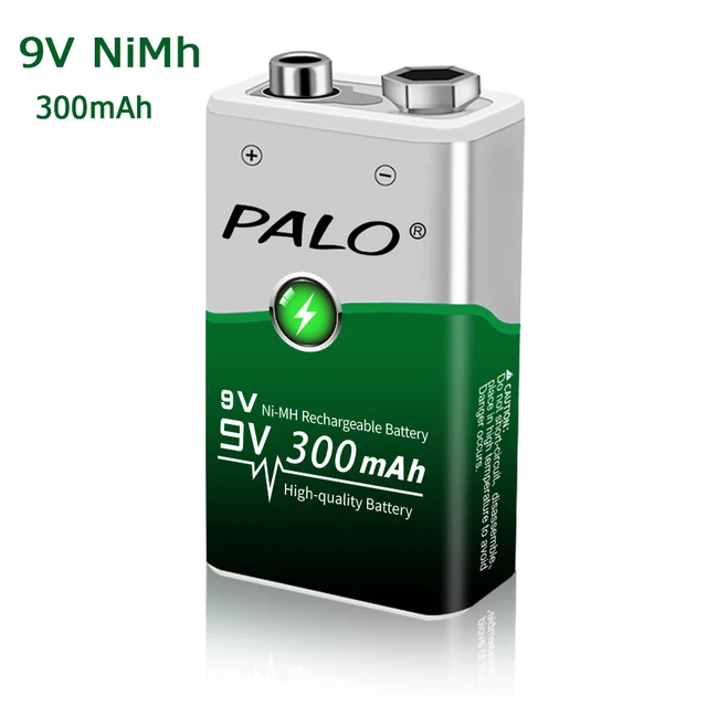 PALO 300mAh 9V NI-MH akumulator 6F22 6LR61 9Volt akumulatory nimh do sterowania kamerą cyfrową wykrywacz metali