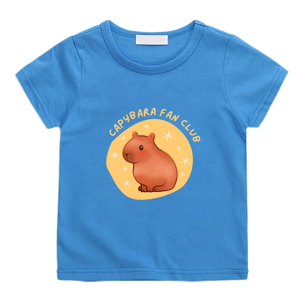 

Capybara Funko Pop Anime T-shirts Printed Graphic Tshirt Harajuku Casual 100% Cotton Tee-shirt Boys/girl Regular Cartoon T Shirt