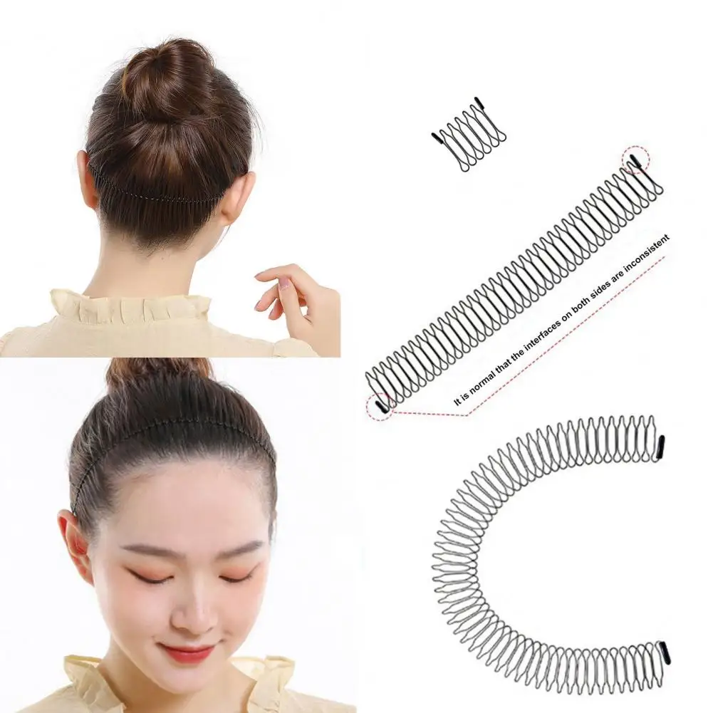 Invisible Broken Hair Hairpin Women Tiara Style Tools Roll Curve Needle Bangs Fixed Insert Comb Professional Styling Accessories